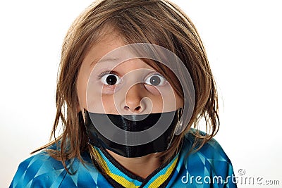 Hush little boy Stock Photo