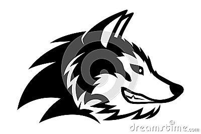 Husky dog icon. Vector Illustration