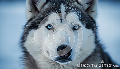 A husky wolf in the north pole ai, ai generative, illustration Cartoon Illustration