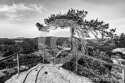 Sandstone lookout point Stock Photo