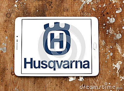 Husqvarna company logo Editorial Stock Photo