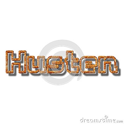 `Husten` = `Cough` - word, lettering or text as a 3D illustration, 3D rendering, computer graphics Cartoon Illustration