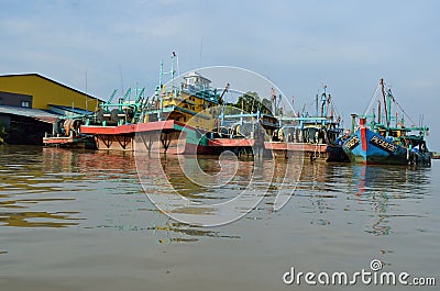 Hutan Melintang Fishing Village Editorial Stock Photo