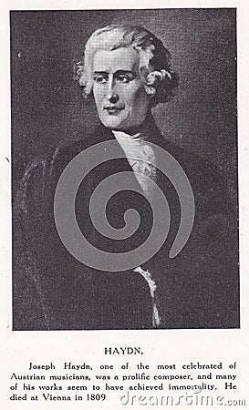 Joseph Haydn- 18th Century Composer Editorial Stock Photo