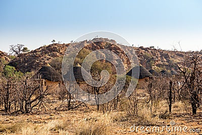 Huts of Camp in Mapungubwe National Park, South Africa Stock Photo