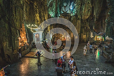 Huyen Khong Cave with shrines, Marble mountains, Vietnam Editorial Stock Photo