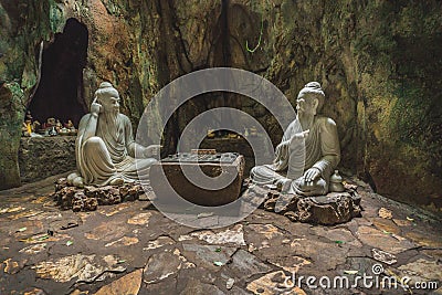 Huyen Khong Cave with shrines, Marble mountains, Vietnam Editorial Stock Photo