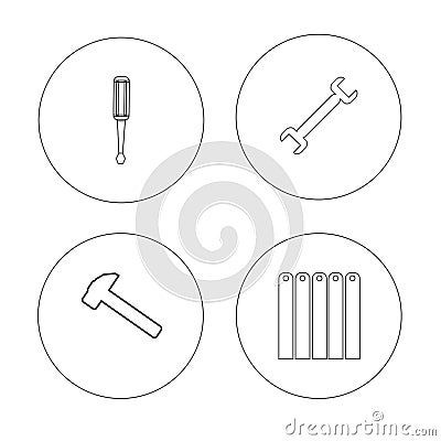 Hvac and heating repair tools logo Vector Illustration