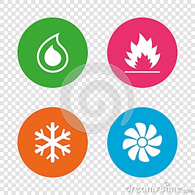 HVAC. Heating, ventilating and air conditioning. Vector Illustration