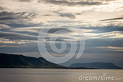 Hvalfjordur landscape near Akranes in the West of Iceland Stock Photo