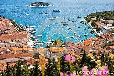 Hvar harbor Stock Photo