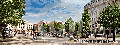 Hviezdoslav Square in Bratislava, Slovakia Editorial Stock Photo