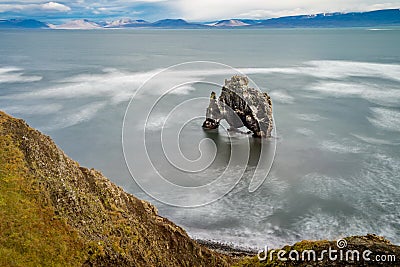 Hvitserkur rock in Iceland Stock Photo