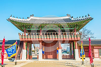 Hwaseong fortress in Suwon, Korea. Stock Photo