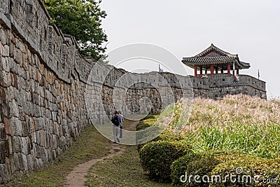 Hwaseong Fortress in Suwon South Korea UNESCO heritage site Editorial Stock Photo