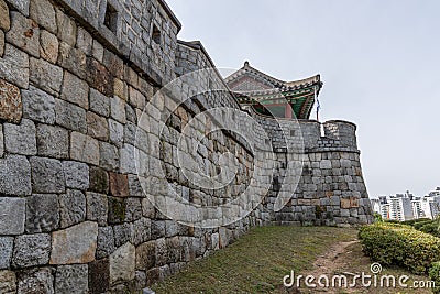 Hwaseong Fortress in Suwon South Korea UNESCO heritage site Stock Photo