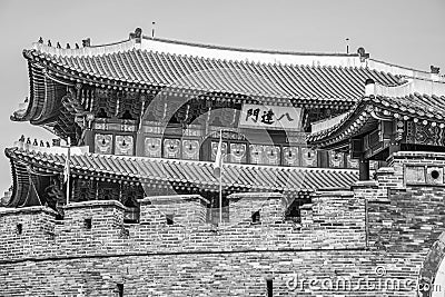 Hwaseong Fortress in Suwon South Korea UNESCO heritage site Stock Photo