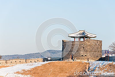 Hwaseong Fortress Stock Photo