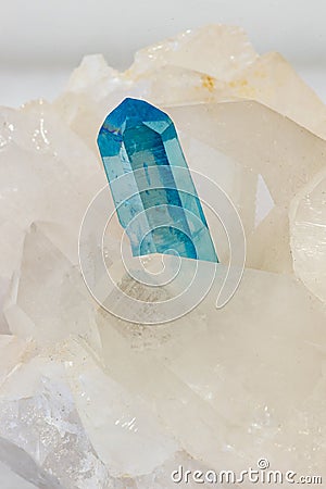 Hyaline quartz crystal and aureus crystal Stock Photo