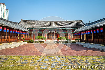Myeongnyundang lecture Hall of Daegu hyanggyo Editorial Stock Photo