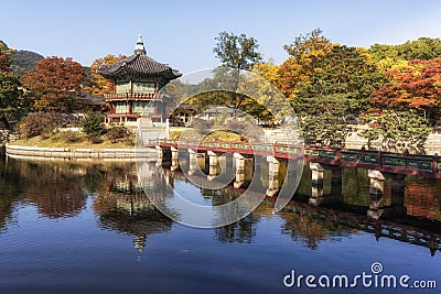 Hyangwonjeong pavilion Stock Photo