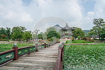 Hyangwonjeong Pavilion Editorial Stock Photo