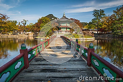 Hyangwonjeong Pavilion Stock Photo