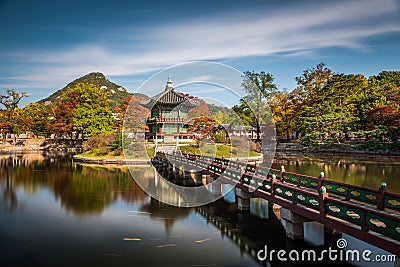 Hyangwonjeong Pavilion Stock Photo