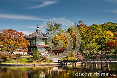 Hyangwonjeong Pavilion Stock Photo