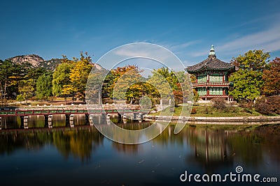 Hyangwonjeong Pavilion Stock Photo