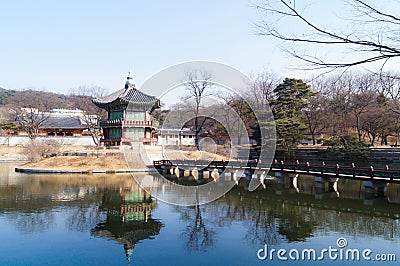 Hyangwonjeong Pavilion Editorial Stock Photo