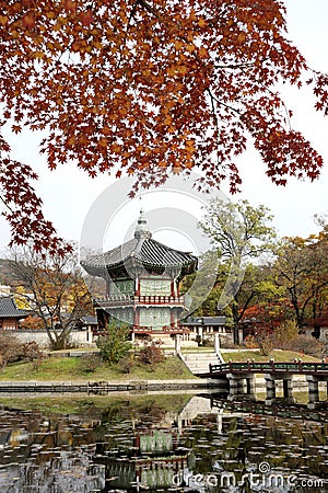 Hyangwonjeong Pavilion Stock Photo