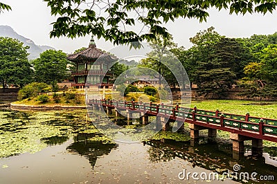 hyangwonjeong pavilion in seoul Stock Photo