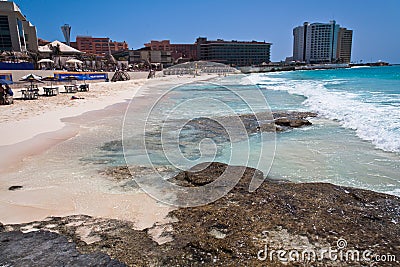 Hyatt Regency Hotel in Cancun Editorial Stock Photo