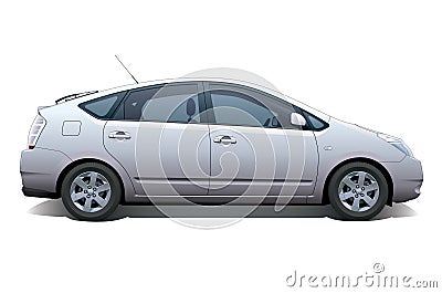 Hybrid Car Vector Illustration