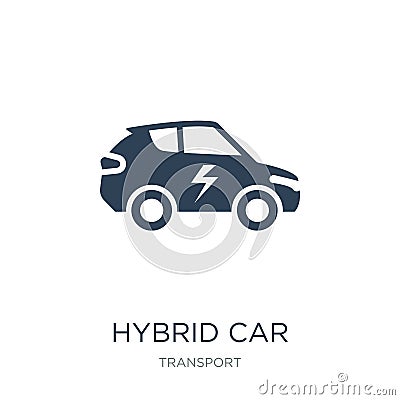 hybrid car icon in trendy design style. hybrid car icon isolated on white background. hybrid car vector icon simple and modern Vector Illustration