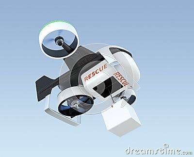 Hybrid drone flying in the sky Stock Photo