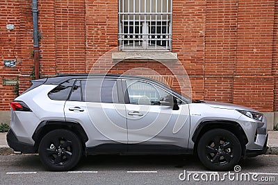 Hybrid SUV Toyota RAV4 Editorial Stock Photo