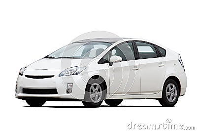 Hybrid vehicle Stock Photo