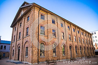 The Hyde Park Barracks Museum is a brick building designed by convict architect Francis Greenway between 1818 and 1819. Editorial Stock Photo