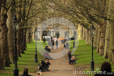 Hyde Park in London Editorial Stock Photo
