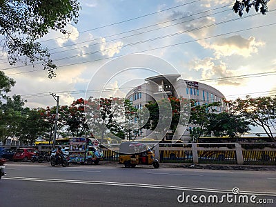 stock photo of Indian cityscape, exterior view of international school building and campus Editorial Stock Photo