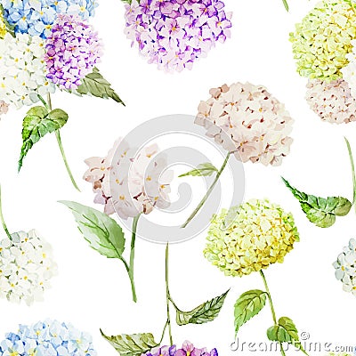 Hydrangea pattern Vector Illustration