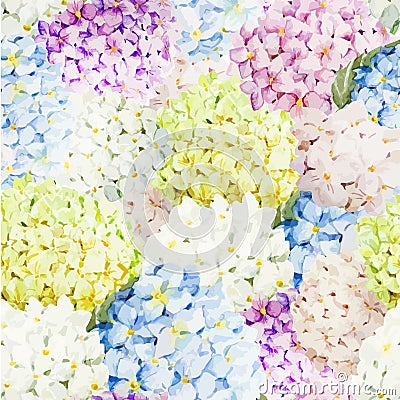 Hydrangea pattern Vector Illustration