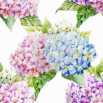 Hydrangea pattern Vector Illustration