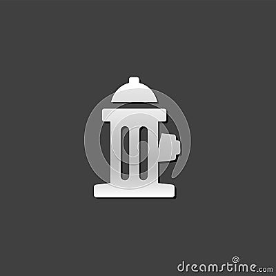 Metallic Icon - Hydrant Vector Illustration