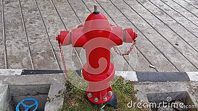 hydrant to anticipate water shortages during a fire Stock Photo