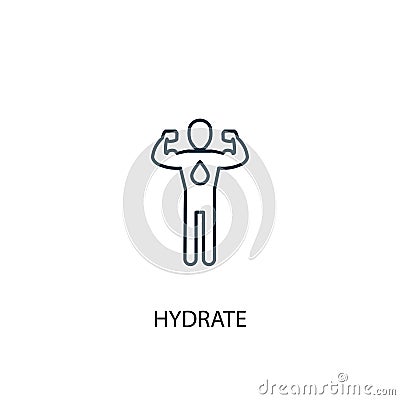Hydrate concept line icon. Simple Vector Illustration