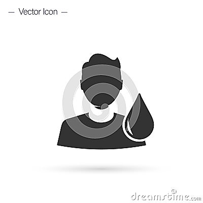 Hydrate icon. Vector isolated on white background Vector Illustration