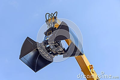Hydraulic Clamshell Grapple Stock Photo